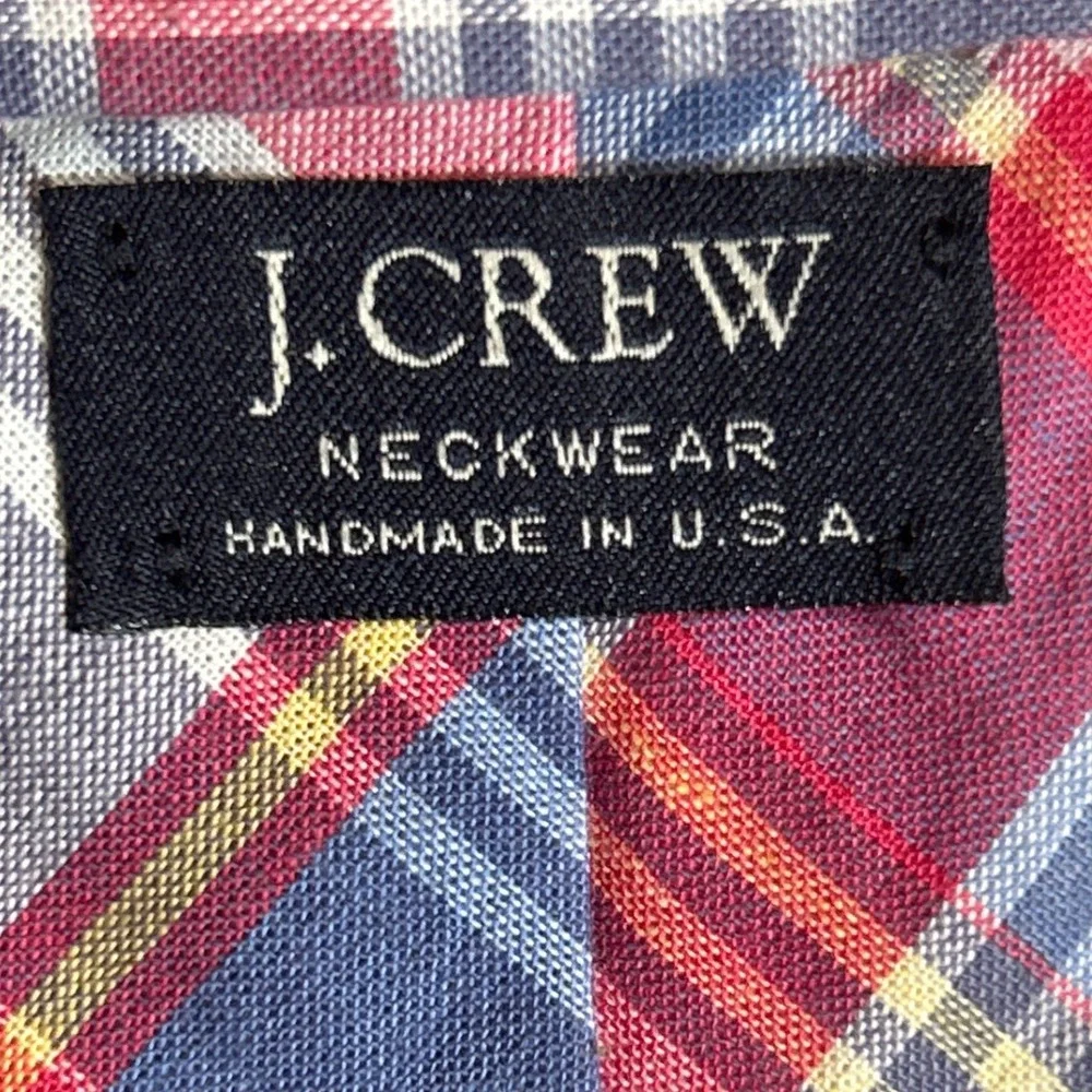 Men's Assorted Lot of J. Crew Neckties 4 Handmade Cotton Linen 1 Silk‎